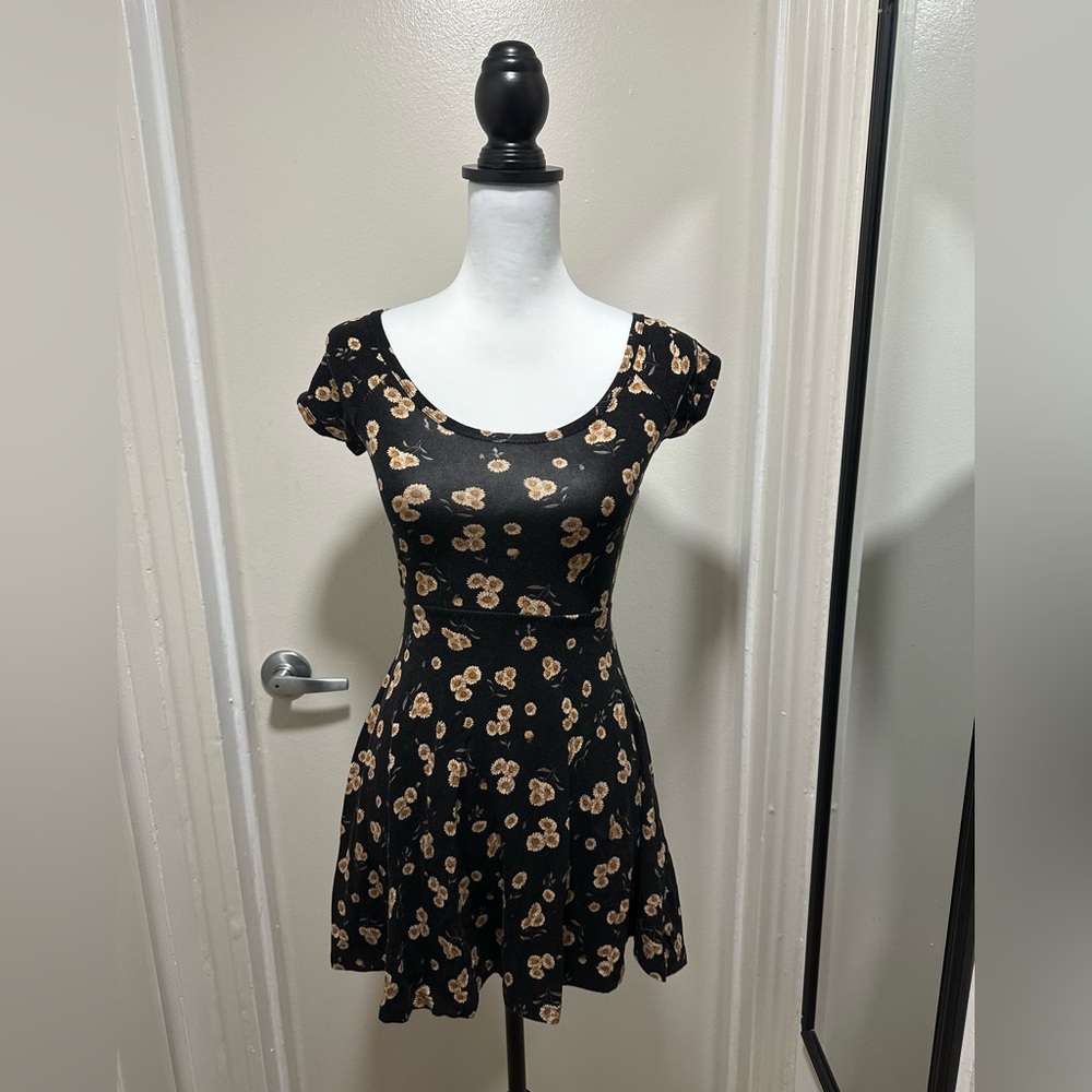Brandy Melville Floral Circle Dress with Open Back
